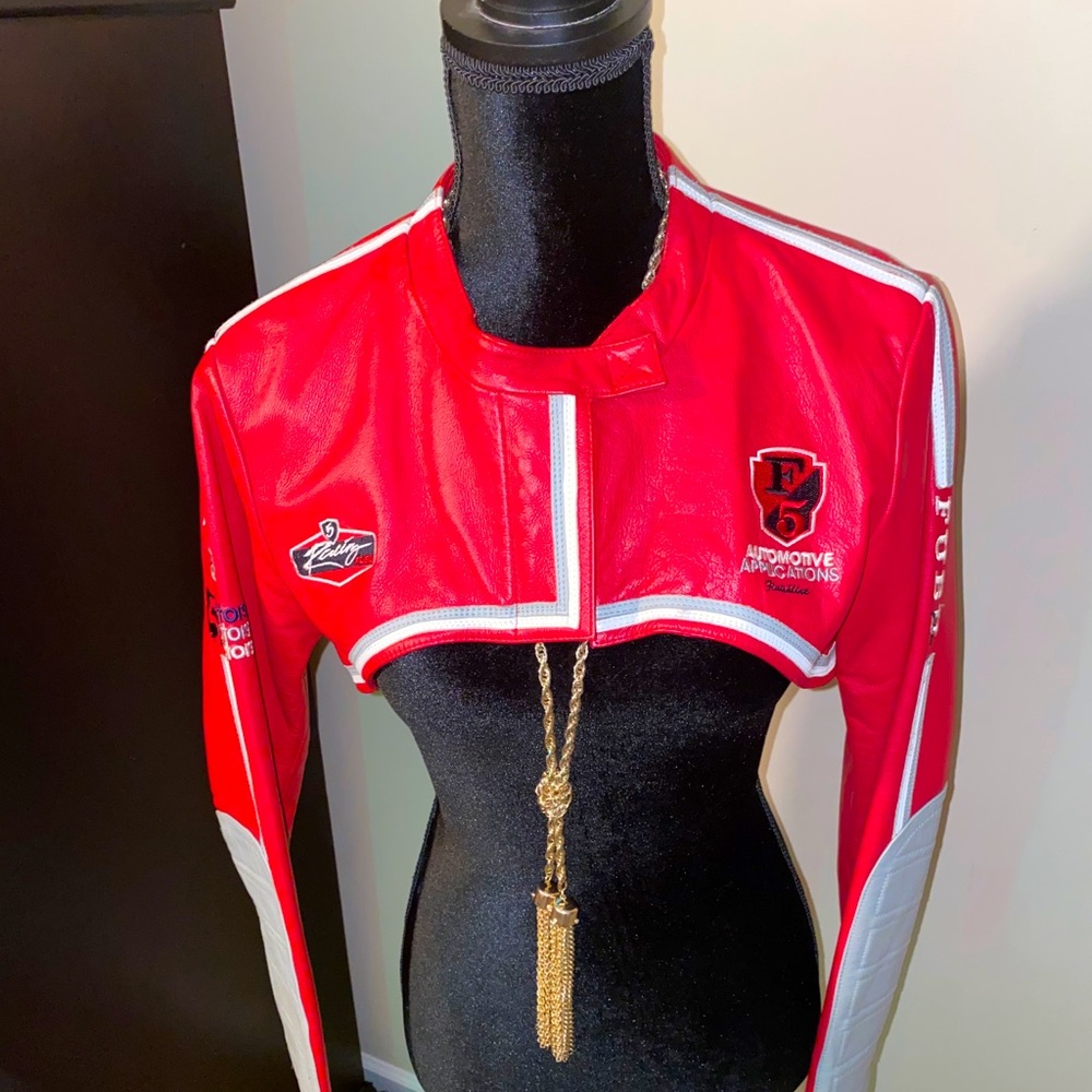 Cropped biker jacket! Genuine Leather!